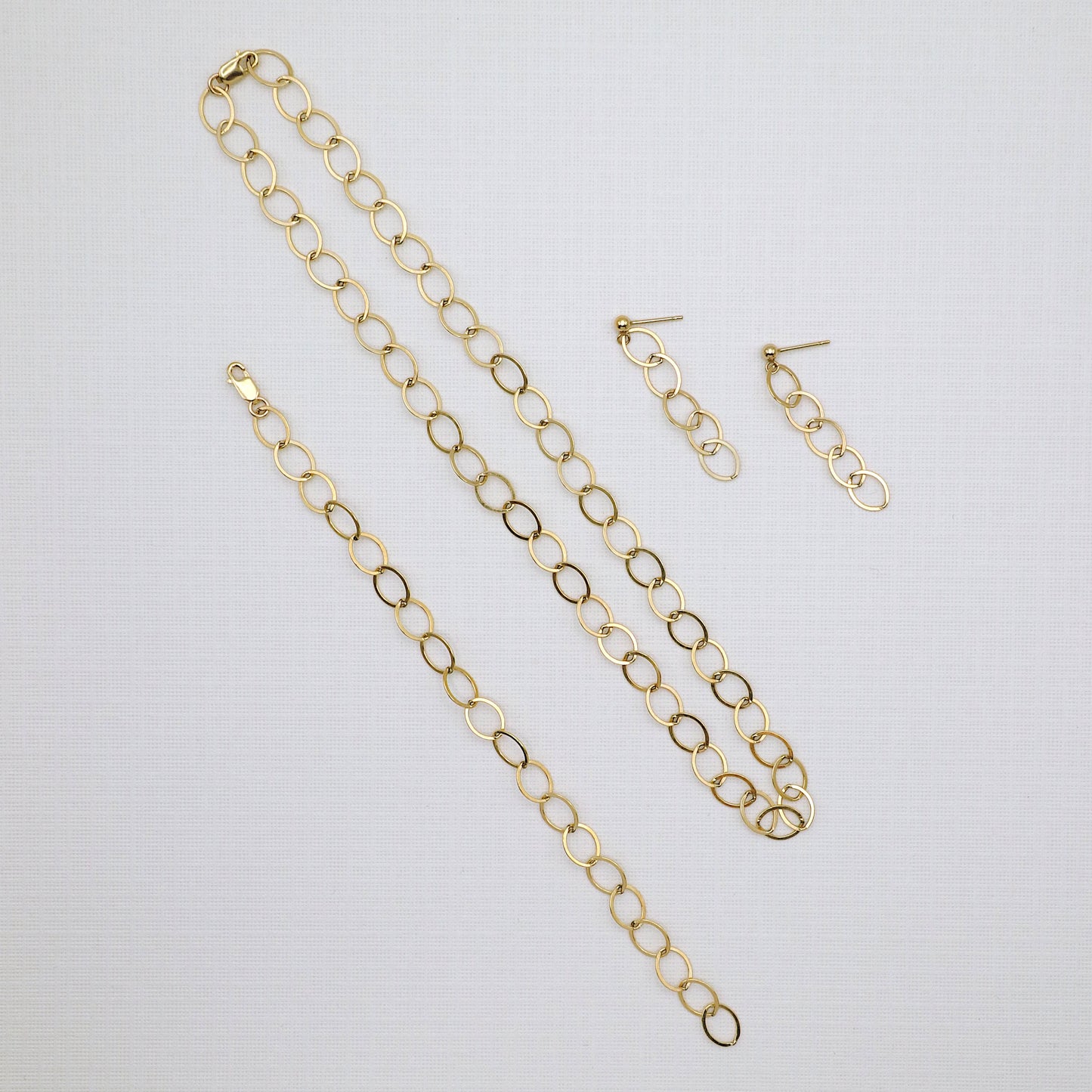 GRAND CABLE CHAIN JEWELRY SET - GOLD
