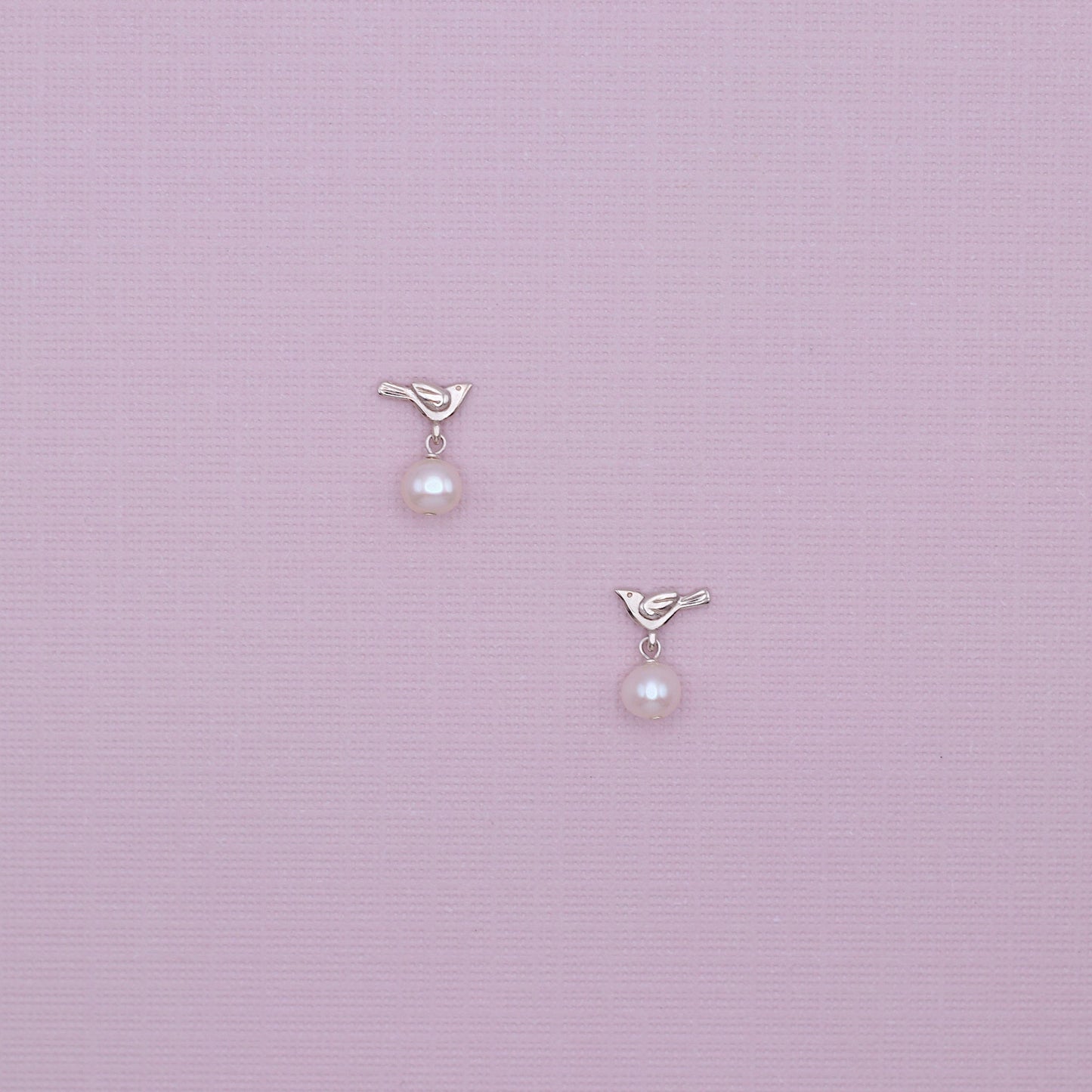 MINI BIRDIE STUD EARRINGS - SILVER