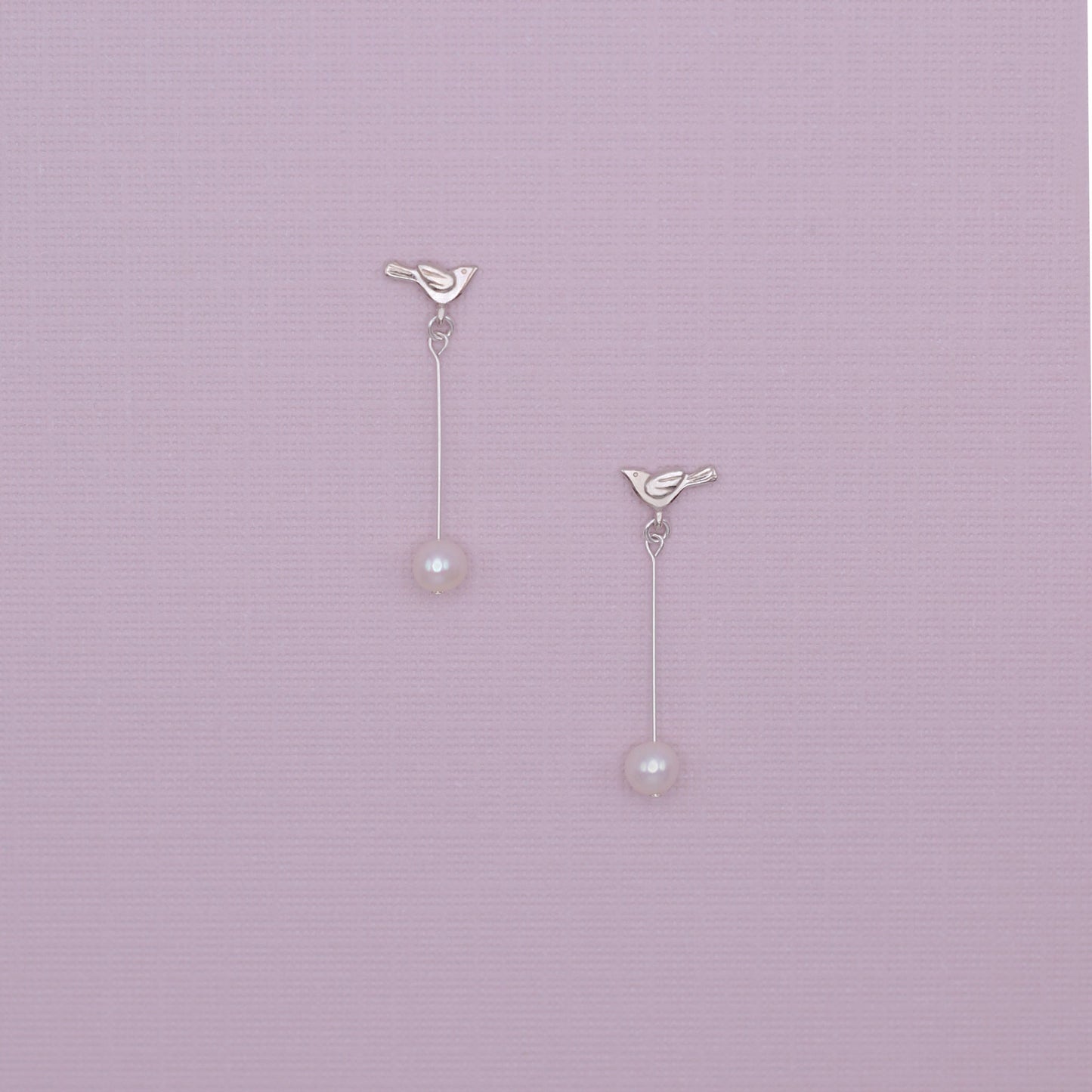 MINI BIRDIE SWING EARRINGS - SILVER