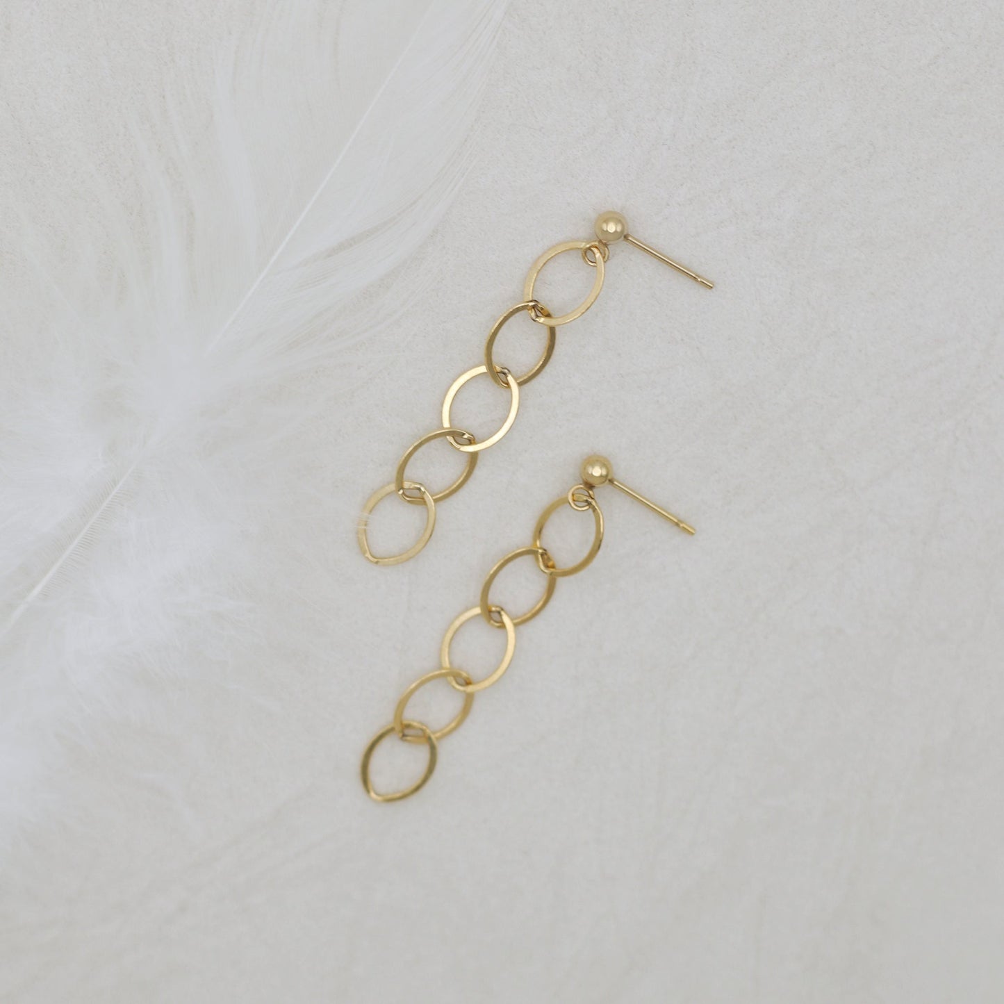 GRAND CABLE CHAIN EARRINGS - GOLD