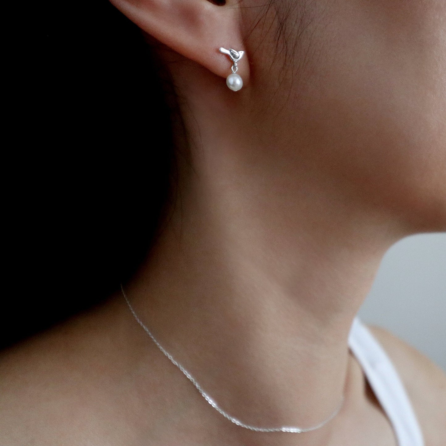 MINI BIRDIE STUD EARRINGS - SILVER