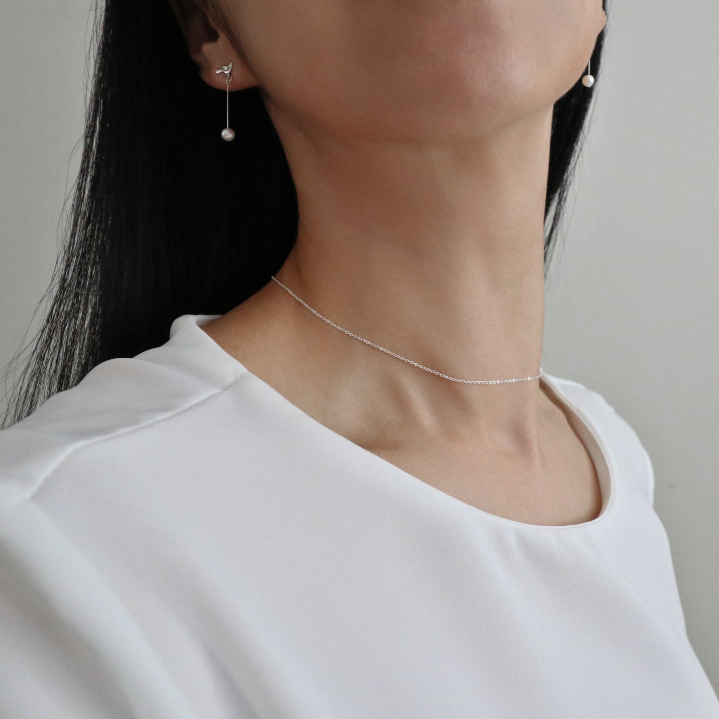 MINI BIRDIE SWING EARRINGS - SILVER