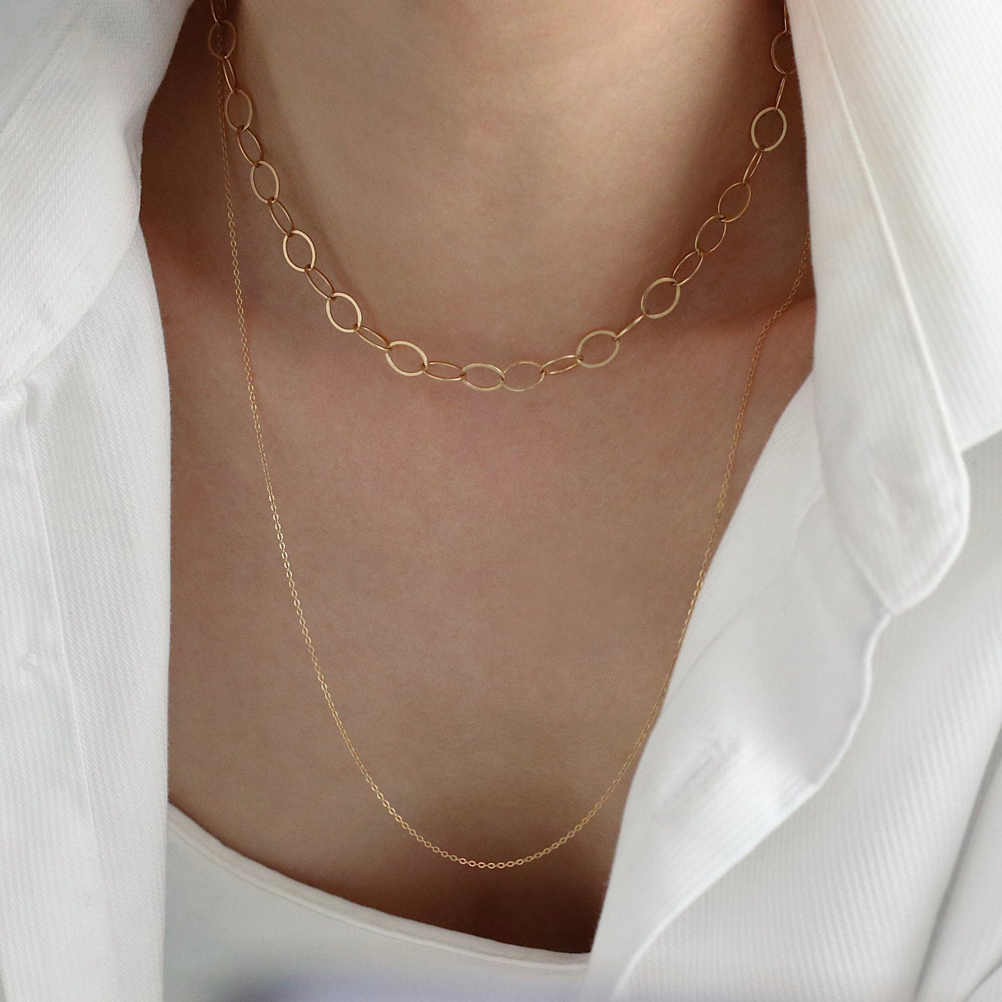 GRAND CABLE CHAIN NECKLACE - GOLD