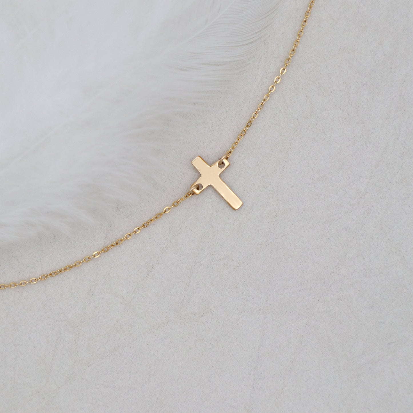 MINI CROSS JEWELRY SET - GOLD