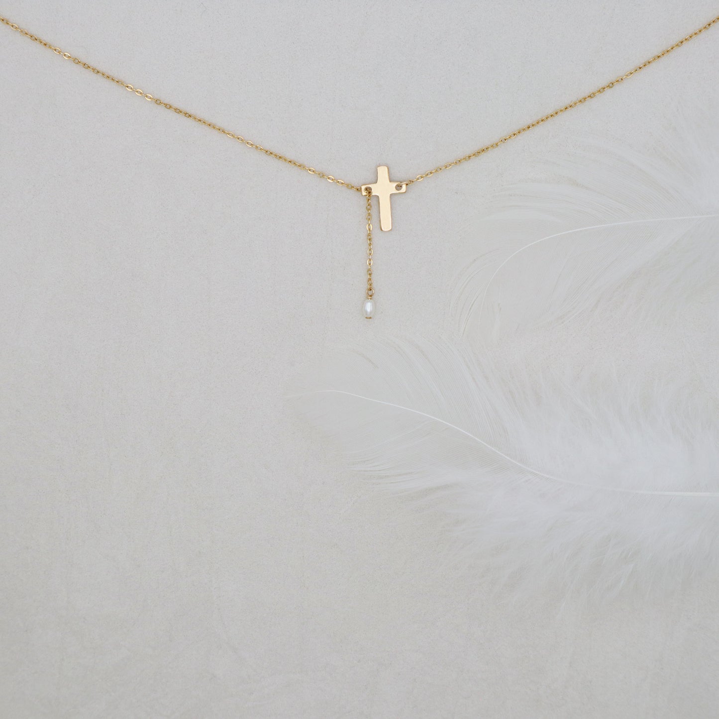 MINI CROSS JEWELRY SET - GOLD