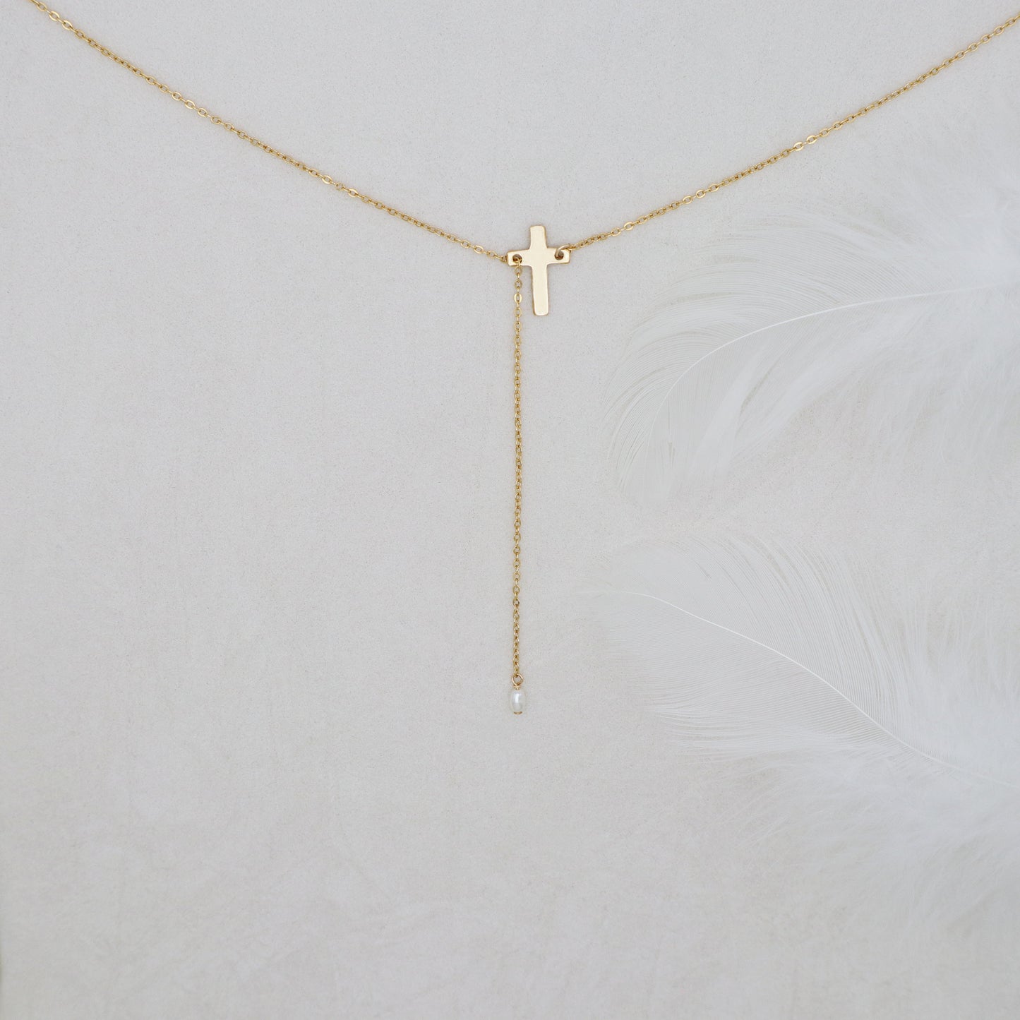 MINI CROSS JEWELRY SET - GOLD