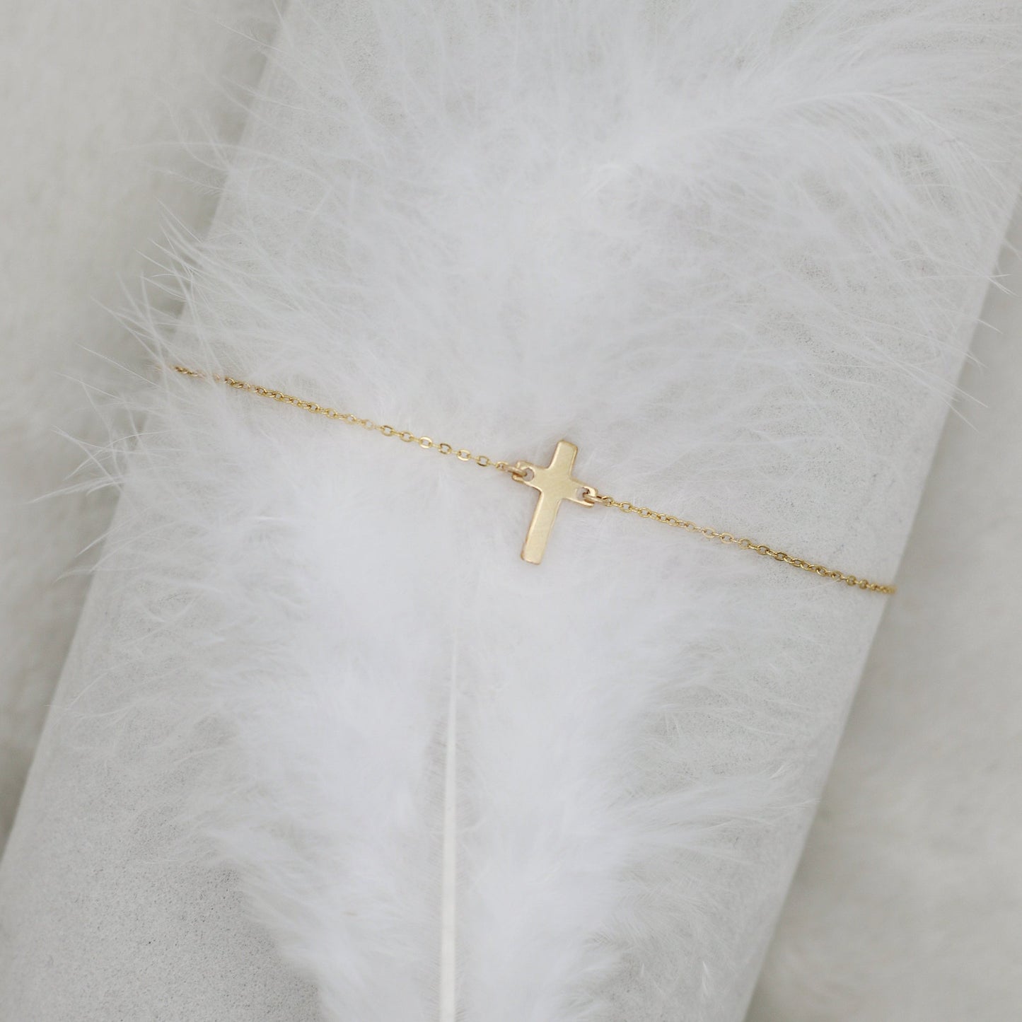 MINI CROSS BRACELET - GOLD