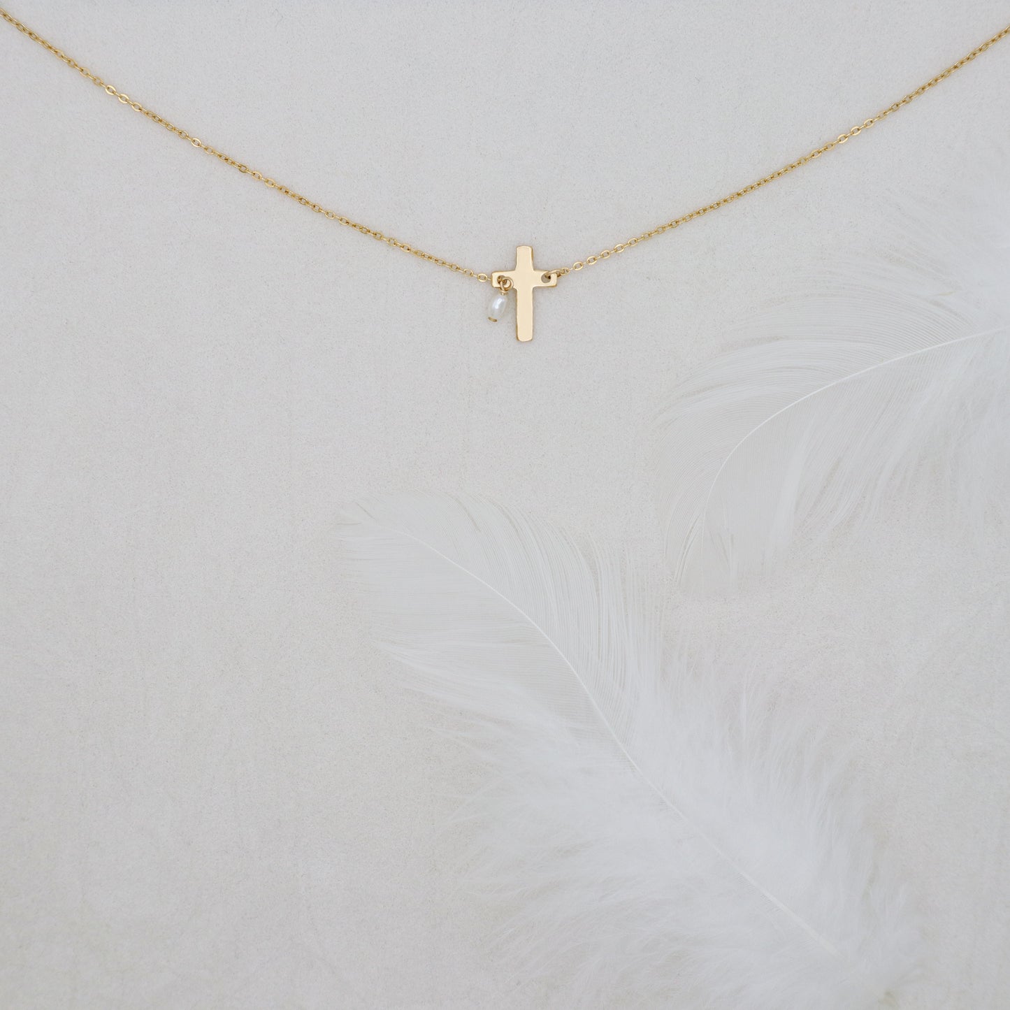 MINI CROSS JEWELRY SET - GOLD